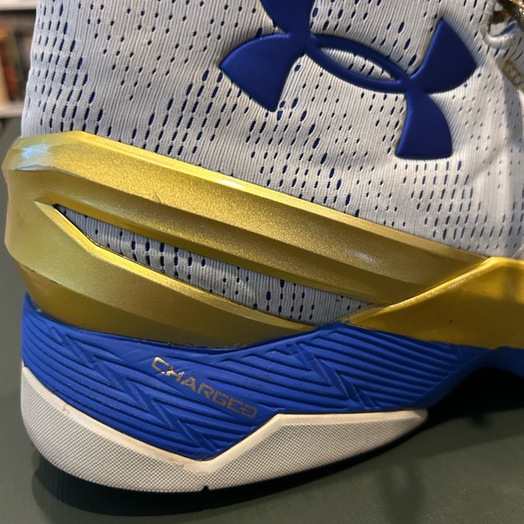 Under Armour Curry 2 All-Star 2015 White/Blue/Gold Mens basketball - Picture 3 of 16
